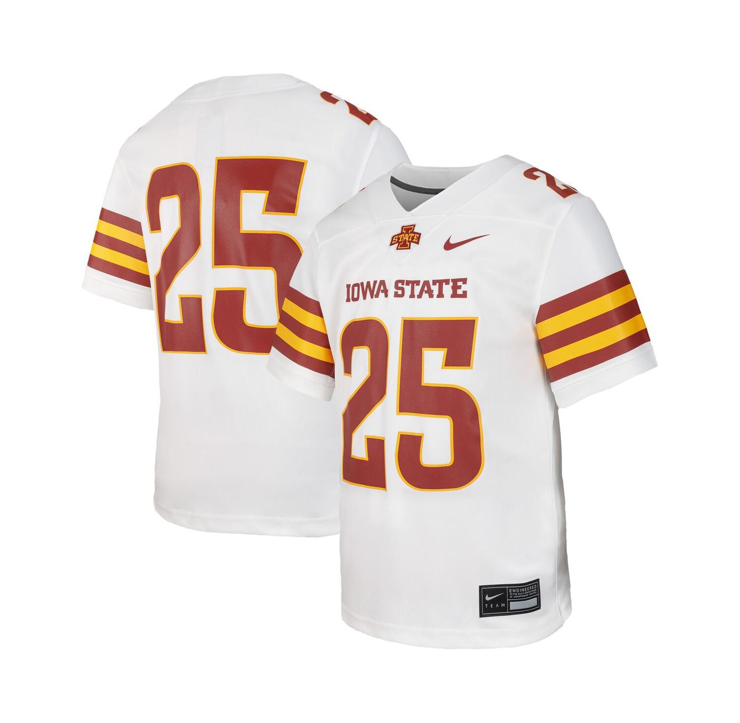 Big Boys and Girls 25 White Iowa State Cyclones Untouchable Replica Game Jersey