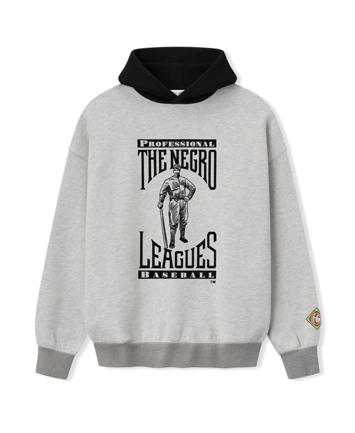 Fear Of God Men's Heather Gray/black Negro Leagues Baseball Museum Fleece Pullover Hoodie In Gray