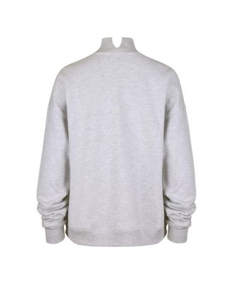 Women's Heather Gray Dallas Cowboys Vantage Mock Neck Pullover Sweatshirt