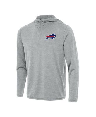 Men's Heather Gray Buffalo Bills Tidy Quarter-Zip Pullover Hoodie