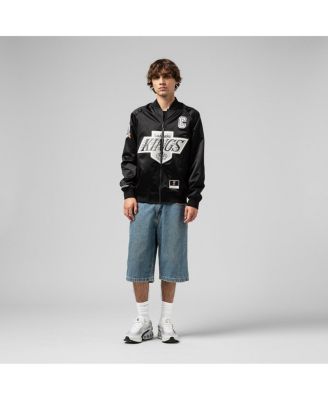 Men's and Women's Wayne Gretzky Black Los Angeles Kings Maxed Out Full-Zip Satin Jacket