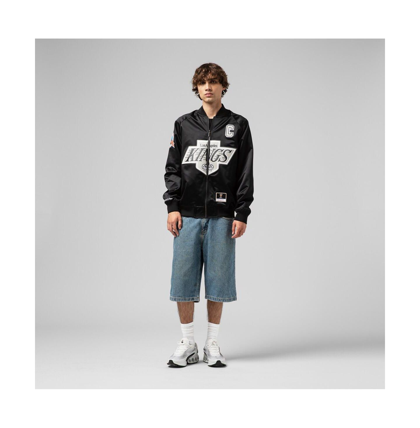 Куртка Mitchell & Ness Wayne Gretzky Black Los Angeles Kings Maxed Out Full-Zip Satin — фото 3