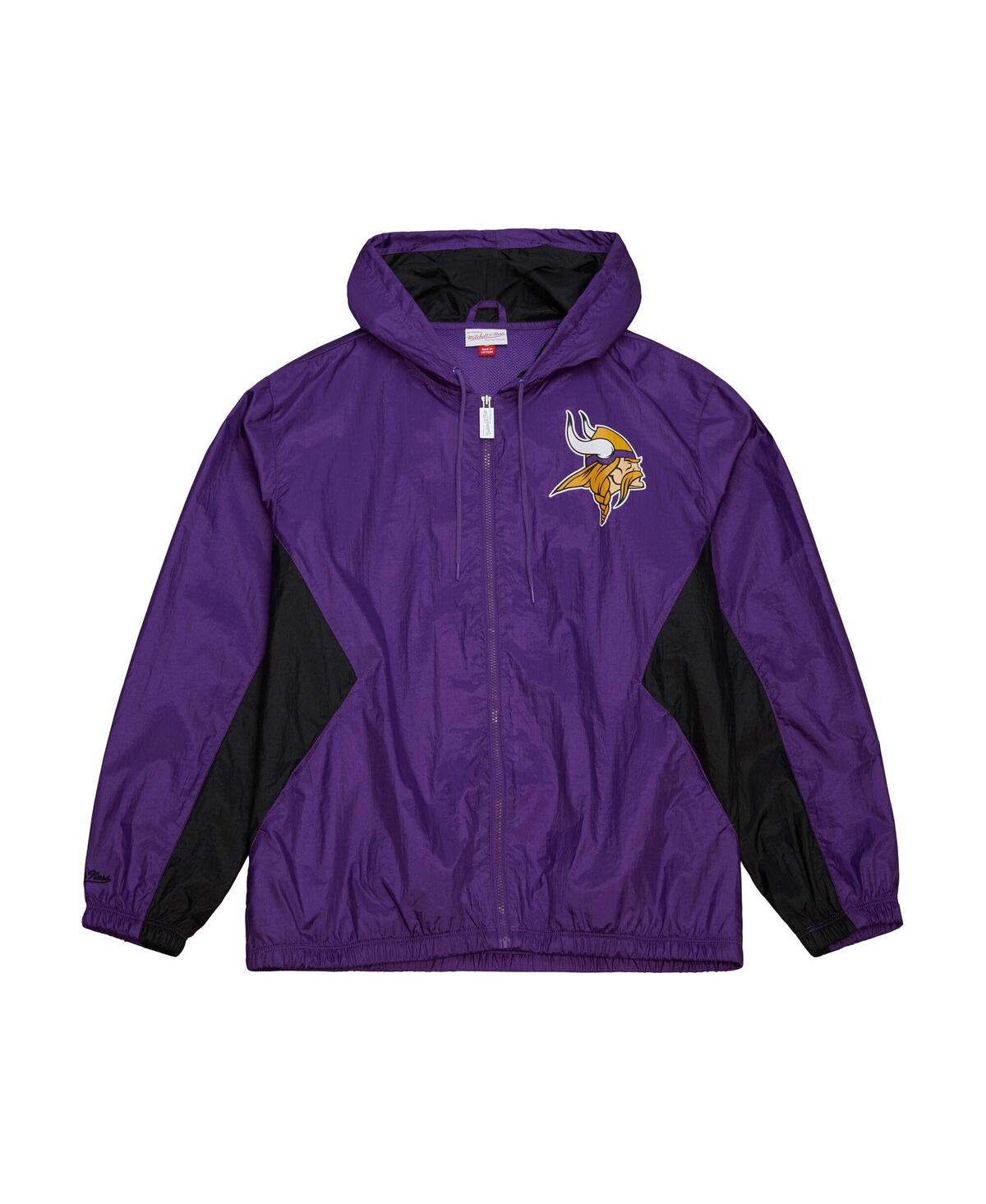 Mitchell & Ness Men's Purple Minnesota Vikings Playmaker Full-zip Windbreaker Jacket In Purple