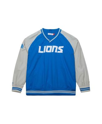 Mitchell & Ness - Men's Blue Detroit Lions Raglan Jacket