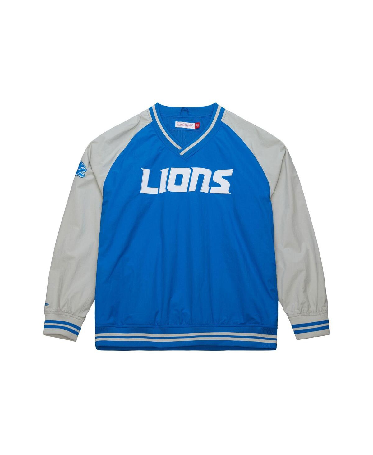 Mitchell & Ness Men's Blue Detroit Lions Raglan Jacket In Blue