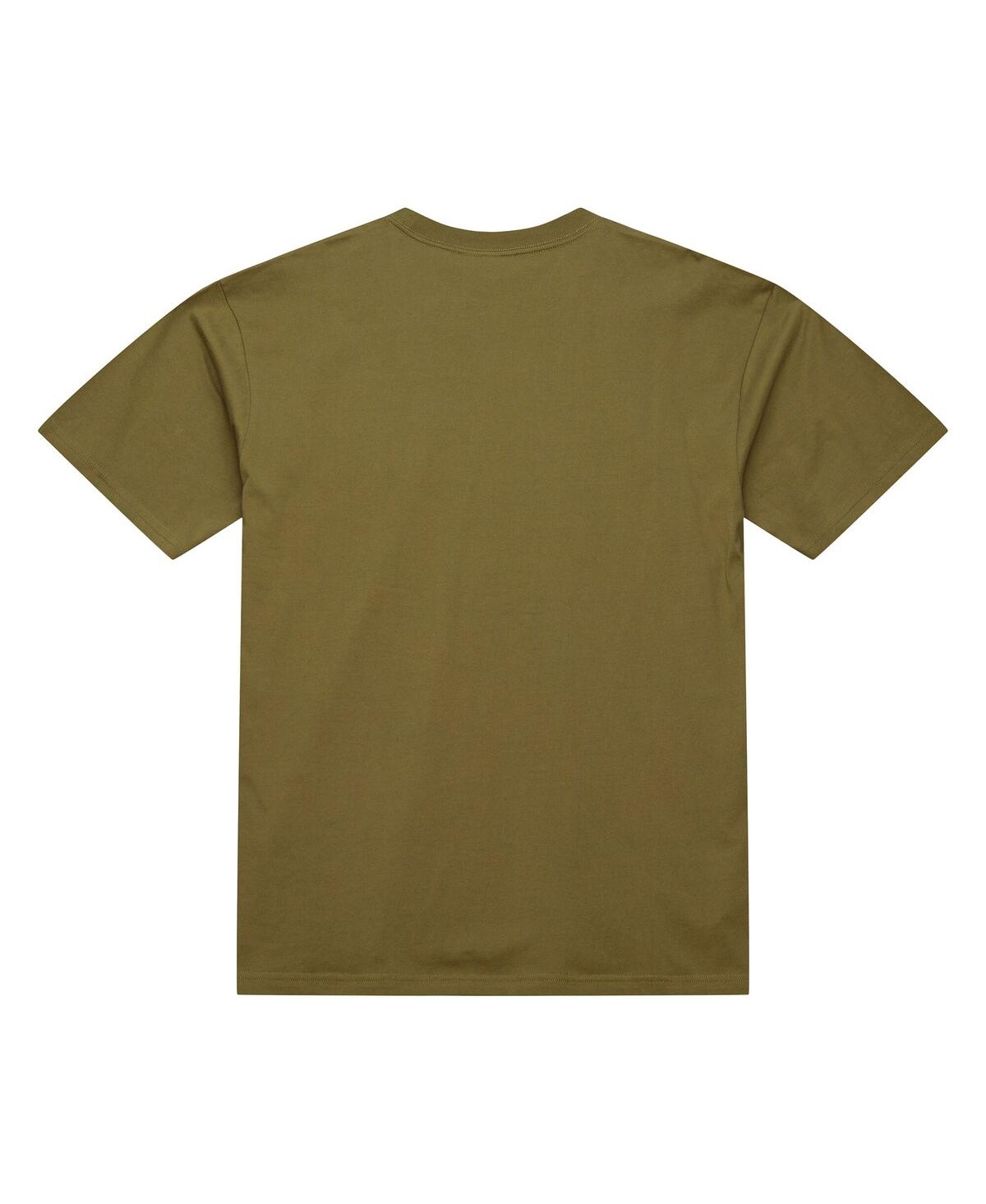Mitchell & Ness Men's Olive Detroit Lions Vintage Logo Premium T-shirt In Green