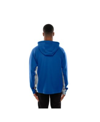 Men's Blue Detroit Lions Combine Authentic Raglan Scuba Full-Zip Hoodie