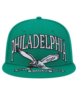 Men's Kelly Green Philadelphia Eagles Throwback Oversized 59FIFTY Fitted Hat
