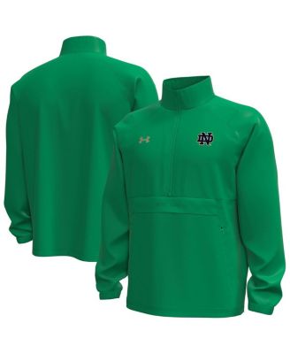 Under Armour - Men's Green Notre Dame Fighting Irish Unstoppable Woven Anorak Storm Tech Half-Zip Jacket
