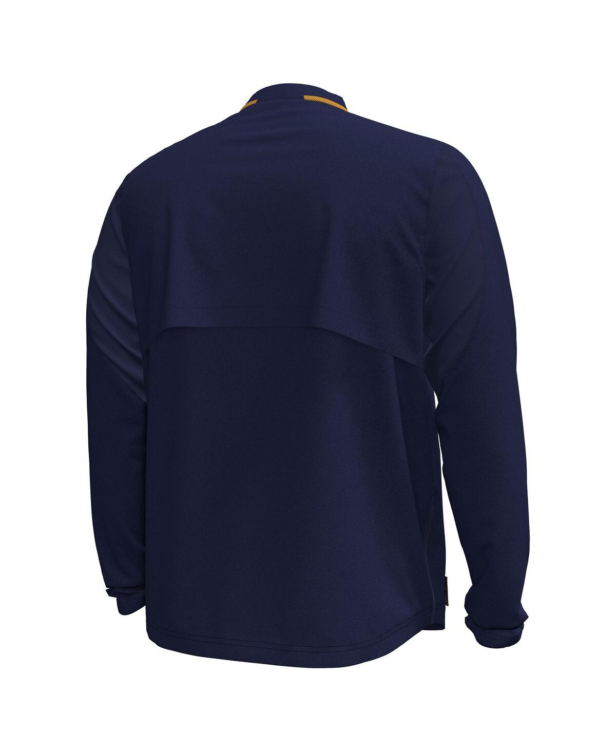 Under Armour Men's Navy Notre Dame Fighting Irish Motivate Long Sleeve Quarter-zip Jacket In Blue