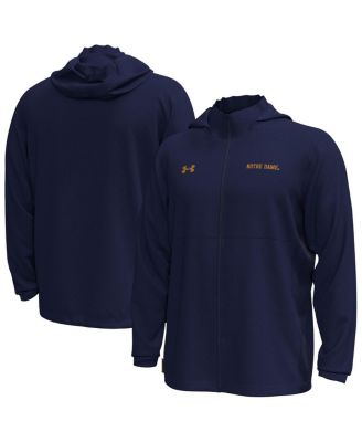 Under Armour - Men's Navy Notre Dame Fighting Irish Rival Stretch Woven Full-Zip Hoodie Jacket
