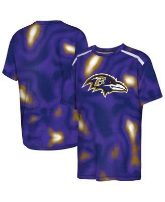 Outerstuff - Big Boys and Girls Purple Baltimore Ravens End Zone Dri-Tek T-Shirt