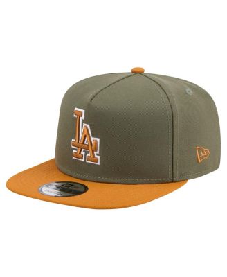 New Era - Men's Olive/Brown Los Angeles Dodgers Color Pack A-Frame 9FIFTY Snapback Hat