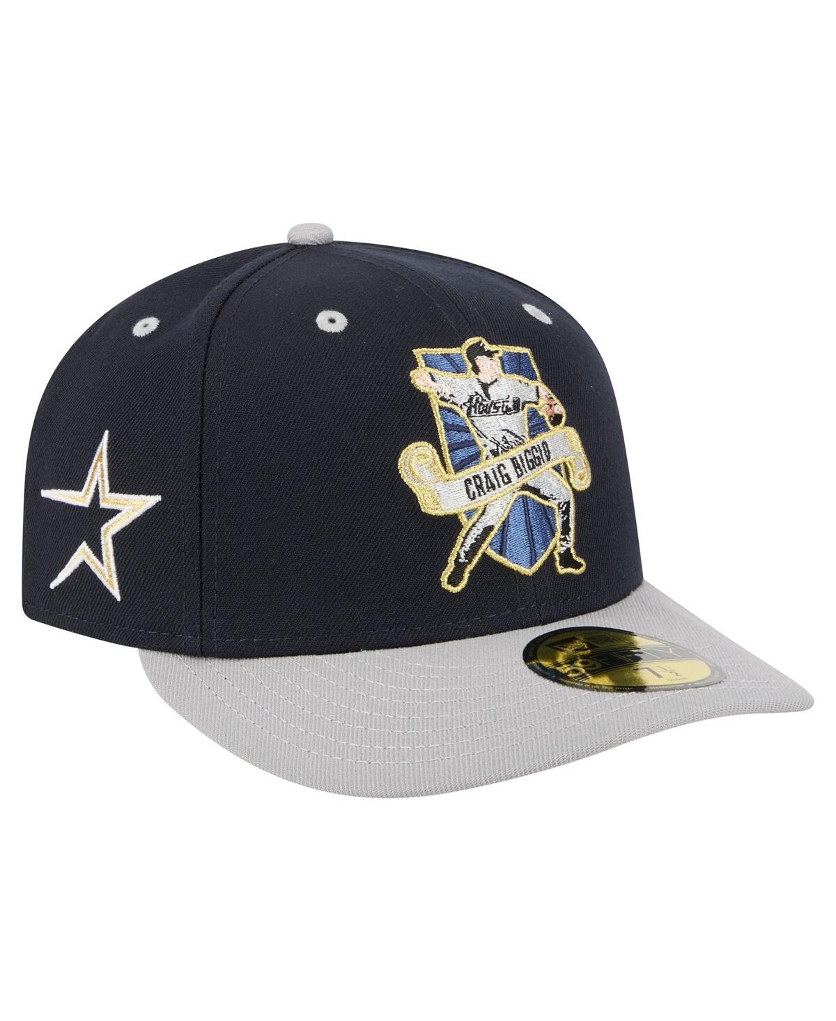 New Era Men's Craig Biggio Navy Houston Astros 59fifty Fitted Hat In Blue