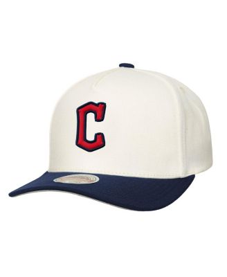 Mitchell & Ness - Men's&nbsp;Cream Cleveland Guardians Stretch-Snapback Hat