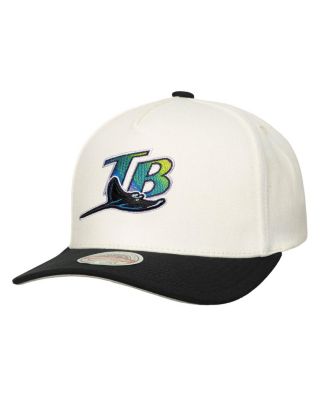 Mitchell & Ness - Men's&nbsp;Cream Tampa Bay Rays Coop Stretch-Snapback Hat