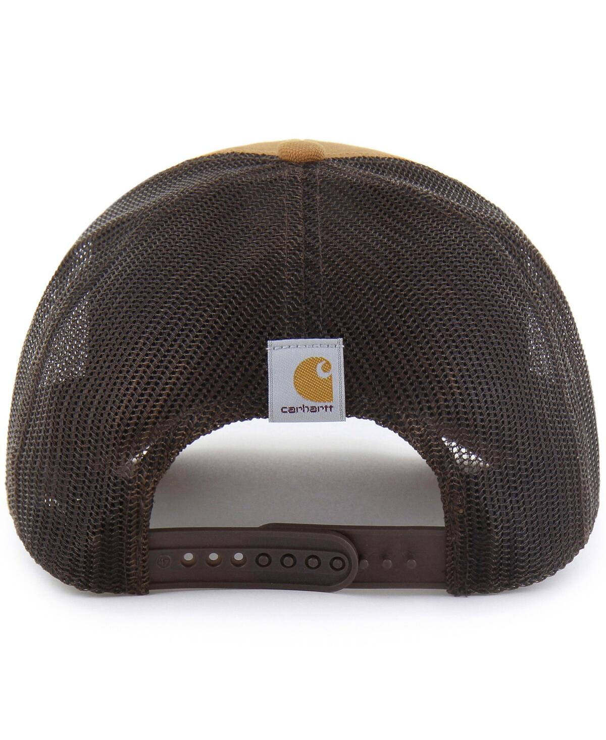 Carhartt x '47 Brand Men's Brown Carolina Hurricanes Trucker Adjustable Hat