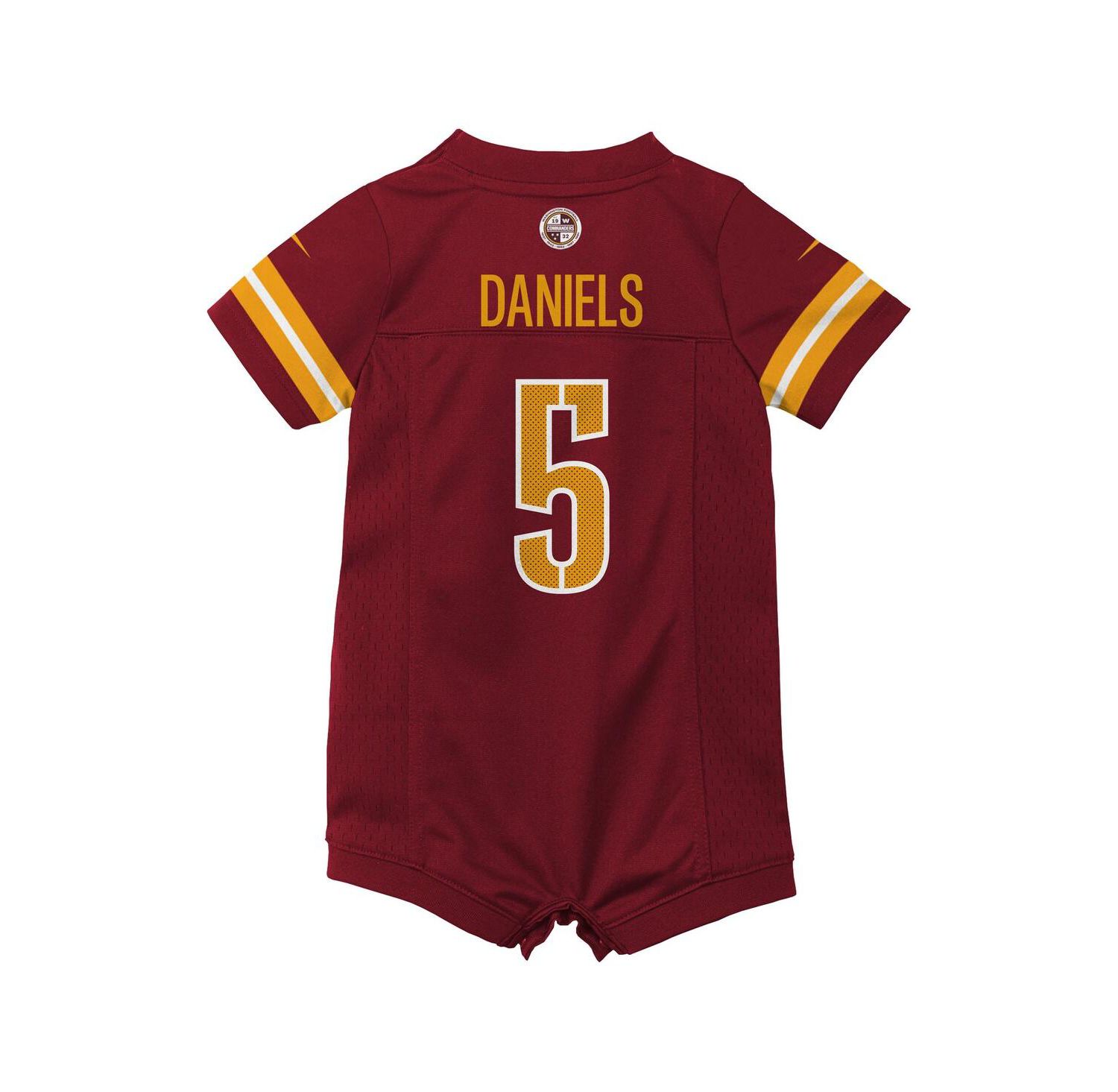 Baby Boys and Girls Jayden Daniels Burgundy Washington Commanders Game Romper Jersey