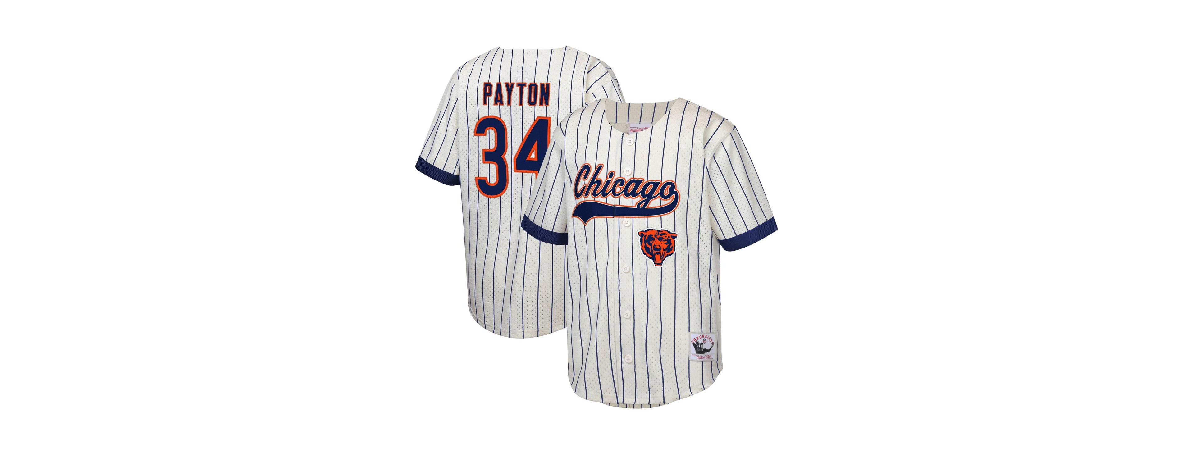 Mitchell & Ness Big Boys and Girls Walter Payton Cream Chicago Bears Retired Player Name Number Baseball Jersey