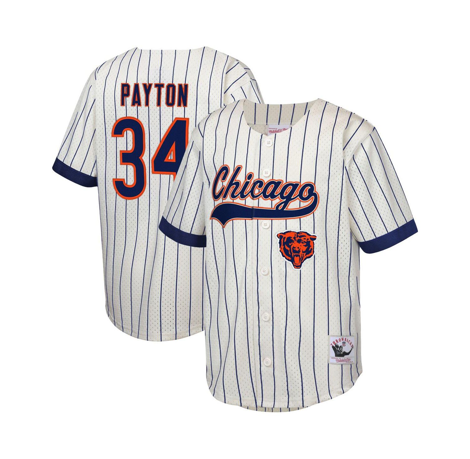 Big Boys and Girls Walter Payton Cream Chicago Bears Retired Player Name & Number Baseball Jersey