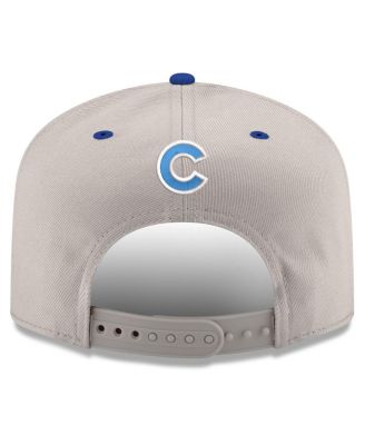 Men's Cream/Royal Chicago Cubs Upside Down City Name A-Frame 9FIFTY Snapback Hat