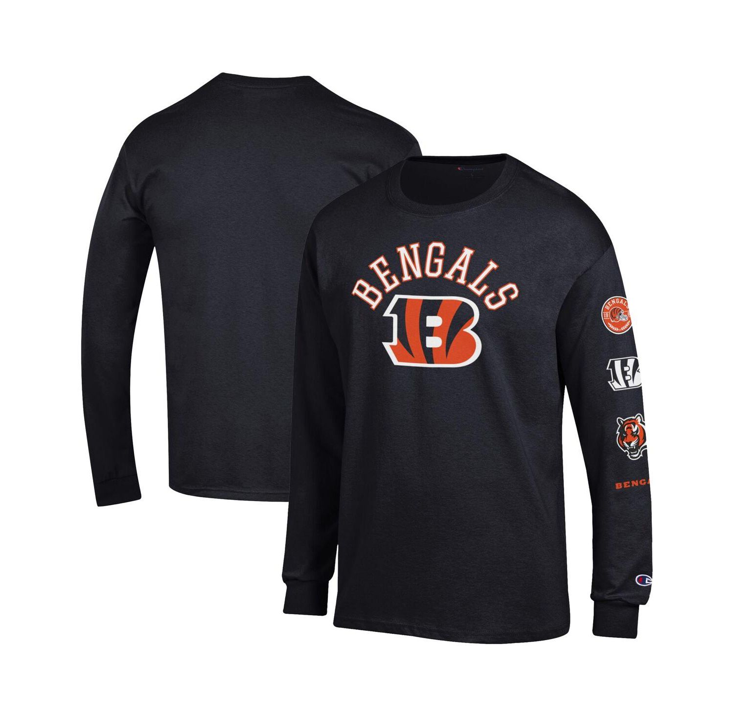 Men's Black Cincinnati Bengals Seal Long Sleeve T-Shirt