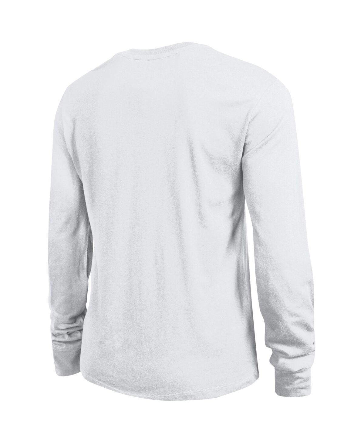 Champion Women's White Florida Gators Arch Over Logo Long Sleeve T-shirt In White