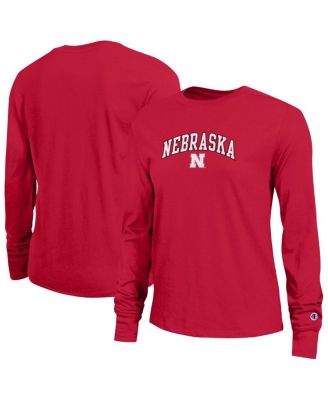 Champion - Women's Scarlet Nebraska Huskers Arch Over Logo Long Sleeve T-Shirt