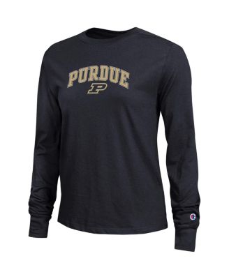 Women's Black Purdue Boilermakers Arch Over Logo Long Sleeve T-Shirt