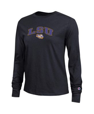 Women's Black LSU Tigers Arch Over Logo Long Sleeve T-Shirt
