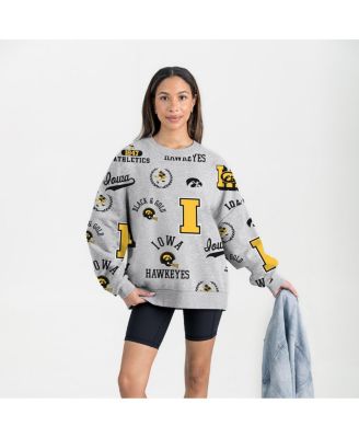 Gameday Couture - Women's Gray Iowa Hawkeyes Always on Repeat Fleece Sweatshirt
