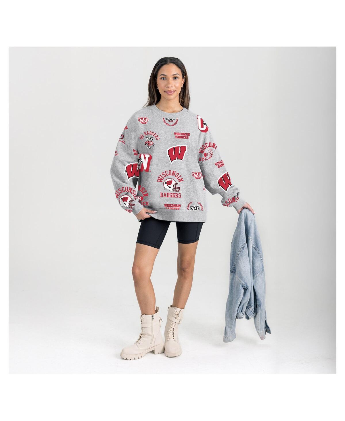 Gameday Couture Women's Gray Wisconsin Badgers Always On Repeat Fleece Sweatshirt In Gray