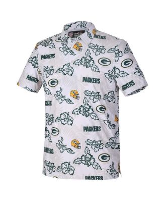 Men's White Green Bay Packers Pua Performance Game Day Polo Shirt