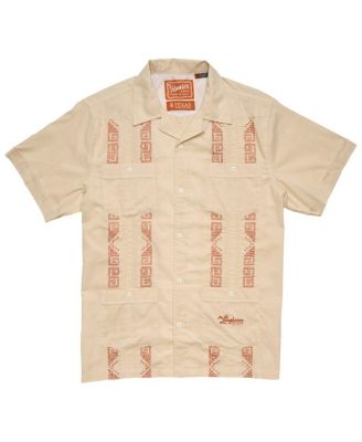 Men's Tan Texas Longhorns Guayabera Full-Snap Shirt