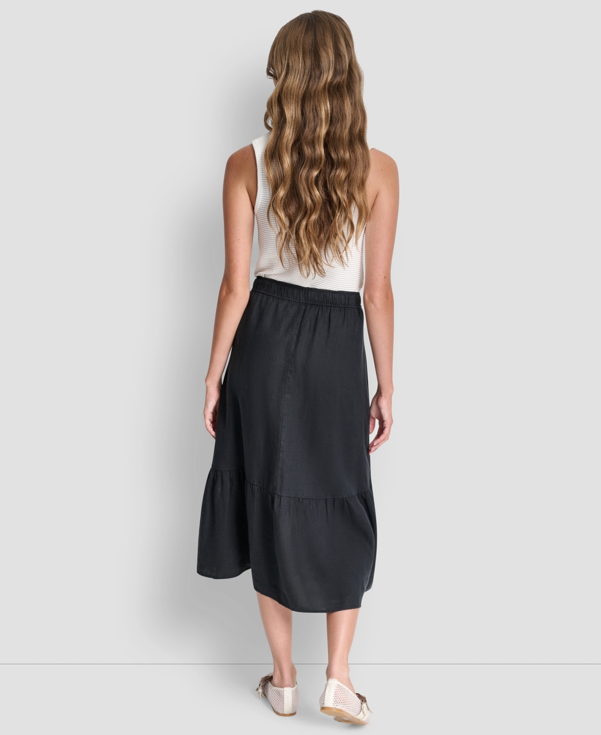 Dkny Women's A-line Pull-on Skirt In Black
