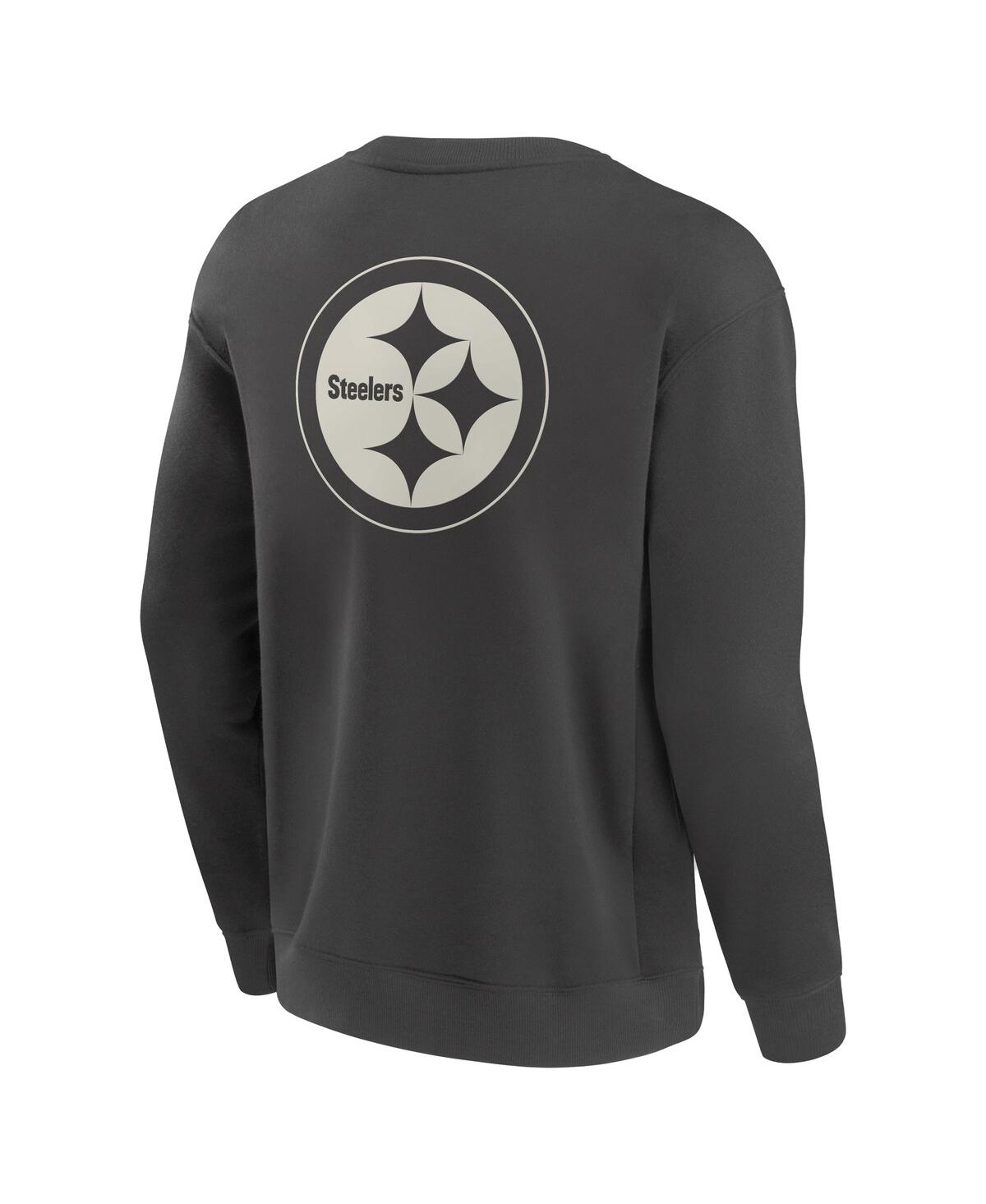 Fanatics Men's Charcoal Pittsburgh Steelers Elements Future Ground Lettering Pullover Sweatshirt In Gray
