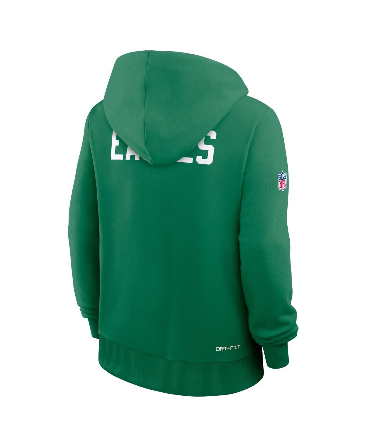 Nike Women's Kelly Green Philadelphia Eagles Throwback Sideline Standard Issue Dri-fit Hoodie In Green