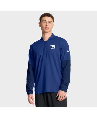 Nike - Men's Royal New York Giants Sideline Dri-FIT Half-Zip Pullover Hoodie