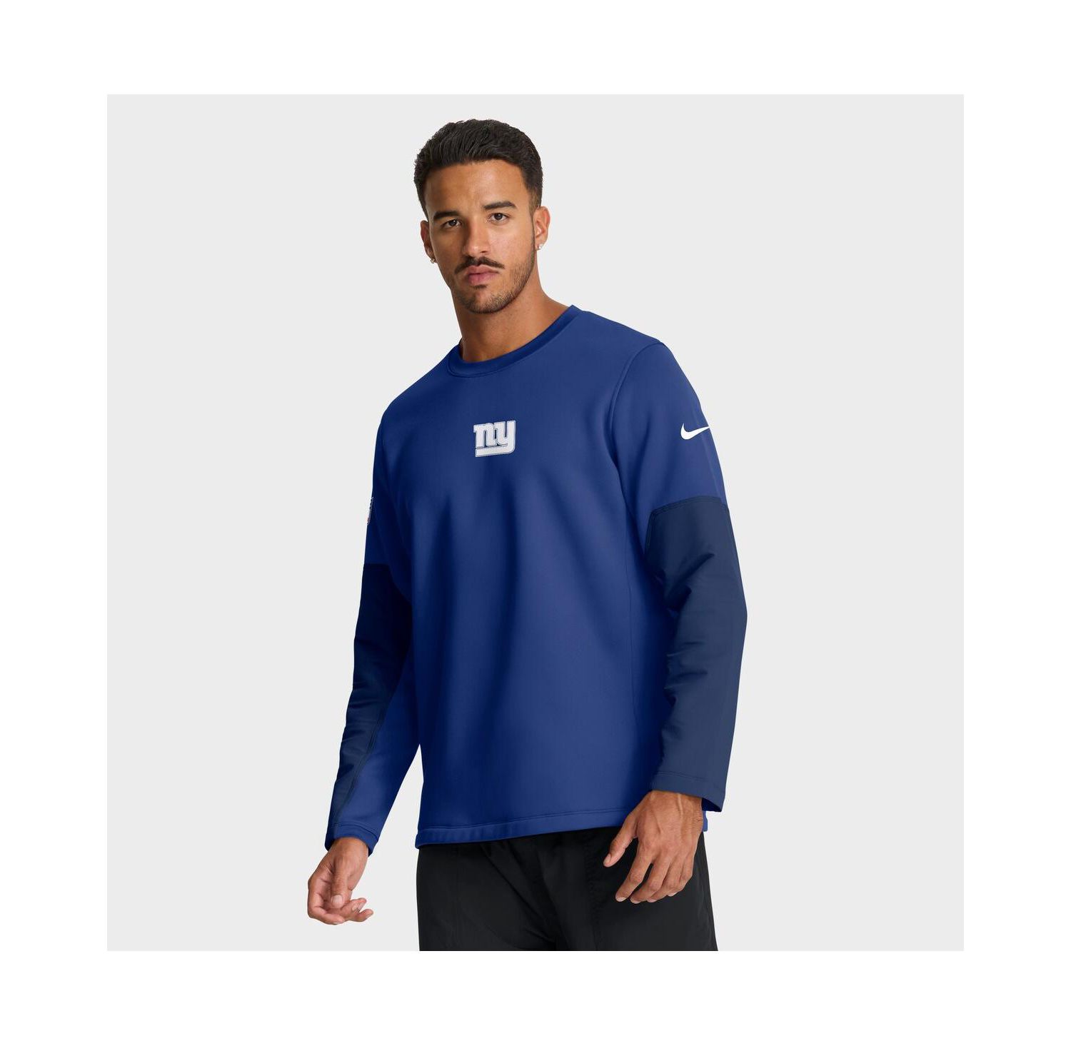 Men's Royal New York Giants Sideline Coach Therma-FIT Long Sleeve T-Shirt