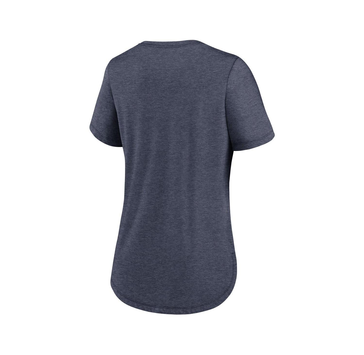 Women's College Navy Seattle Seahawks Script Tri-Blend T-Shirt