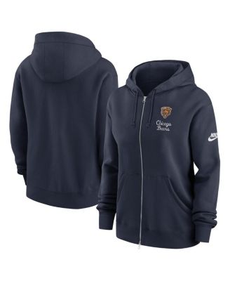 Nike - Women's Navy Chicago Bears Phoenix Rewind Full-Zip Hoodie