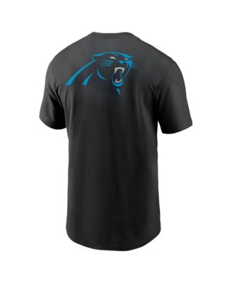 Men's Black Carolina Panthers Rewind Front and Back Hit Essential T-Shirt