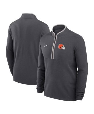 Nike - Men's Anthracite Cleveland Browns Lightweight Victory Dri-FIT Half-Zip Pullover Hoodie
