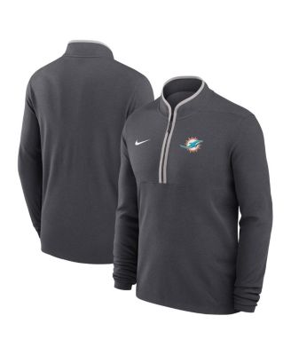 Nike - Men's Anthracite Miami Dolphins Lightweight Victory Dri-FIT Half-Zip Pullover Hoodie