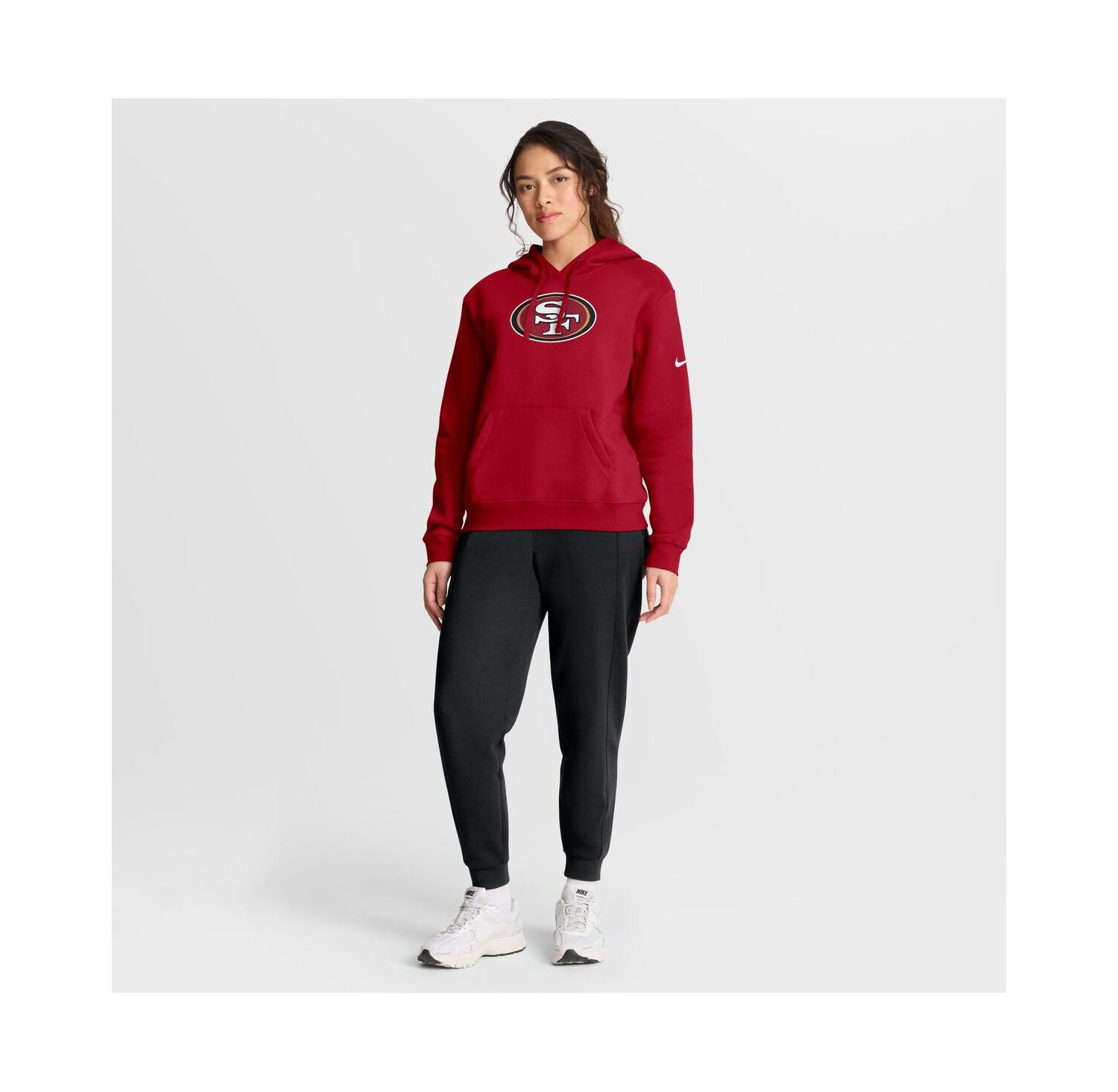 Women's Scarlet San Francisco 49ers Club Fleece Pullover Hoodie