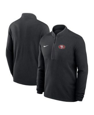 Nike - Men's Black San Francisco 49ers Lightweight Victory Dri-FIT Half-Zip Pullover Hoodie