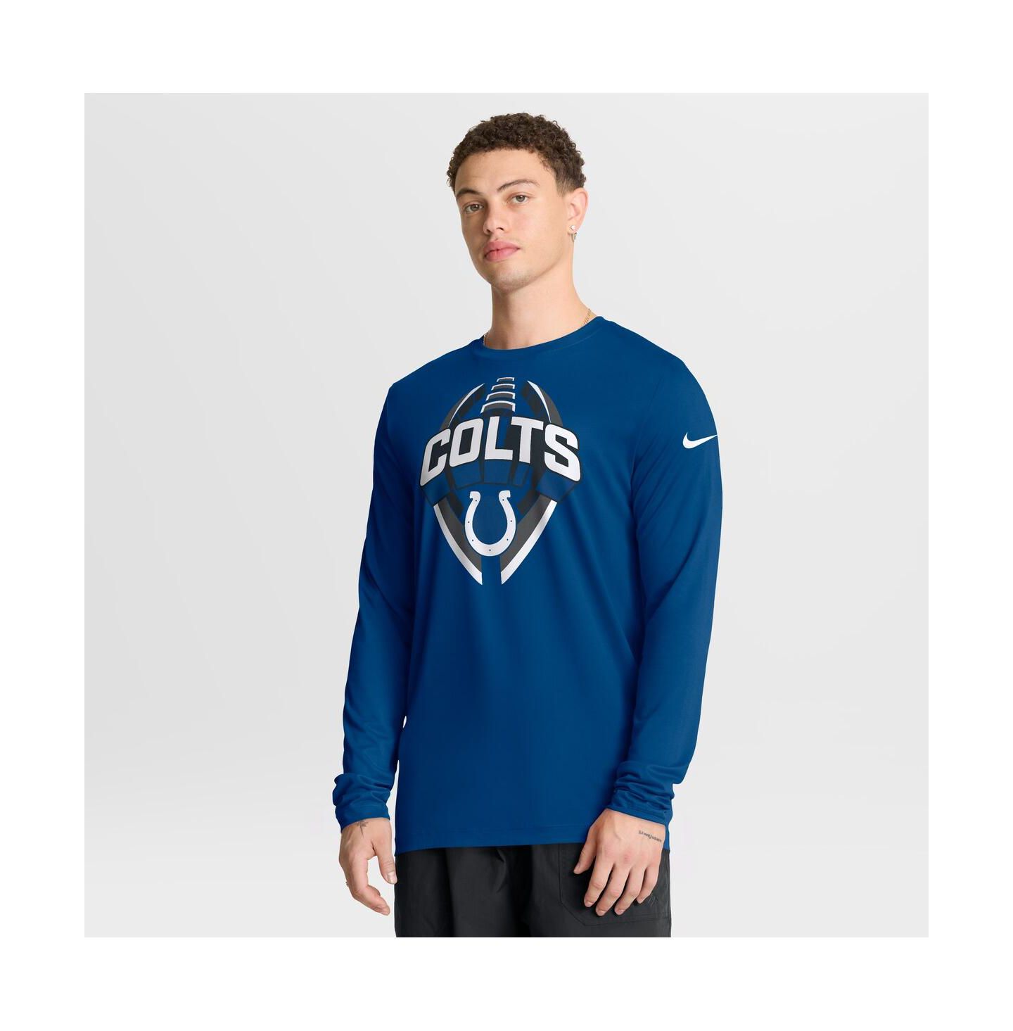 Мужская футболка Nike Royal Indianapolis Colts Primetime Legend Icon Performance Long Sleeve — фото 1