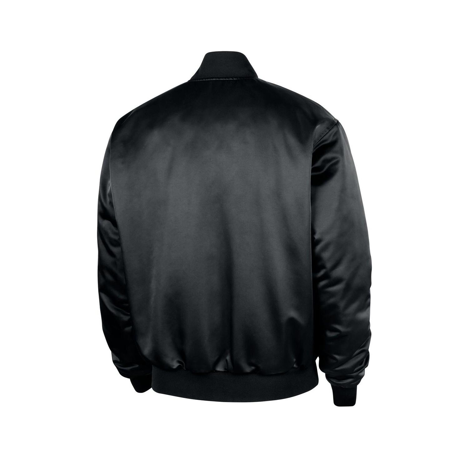 Men's Black NBA Authentic Lenticular Woven Satin Full-Snap Therma-FIT Jacket