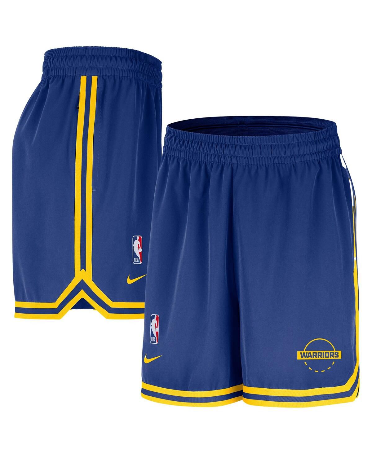 Мужские шорты для выступлений Royal Golden State Warriors, сотканные из аутентичной ткани Practice DNA