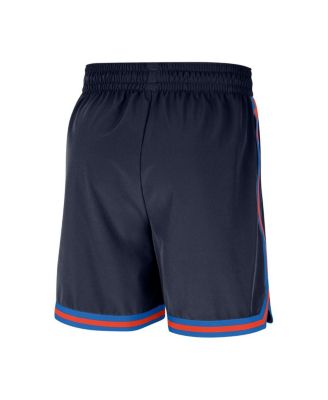 Men's Navy Oklahoma City Thunder Authentic Practice DNA Woven Performance Shorts